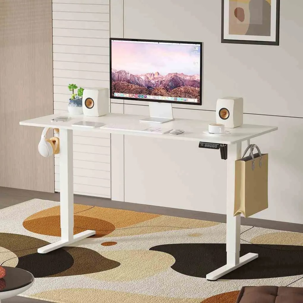 LVN System Biurko Control Lite 140 Biały/Biały