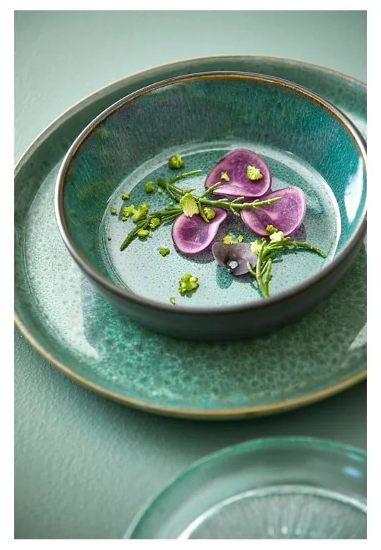 Zielona/czarna kamionkowa miska Gastro Green/Black – Bitz