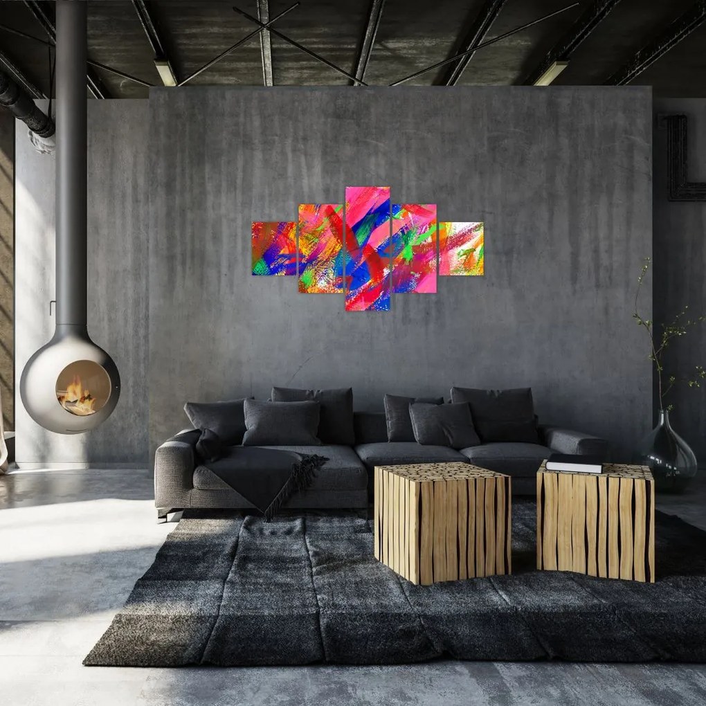 Obraz - Kolorowa abstrakcja (125x70 cm)