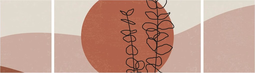 Obraz - Boho leaves N⁰1 (170x50 cm)