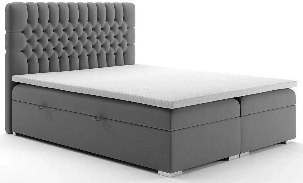 Małżeńskie łóżko boxspring Saniko 160x200 - 32 kolory