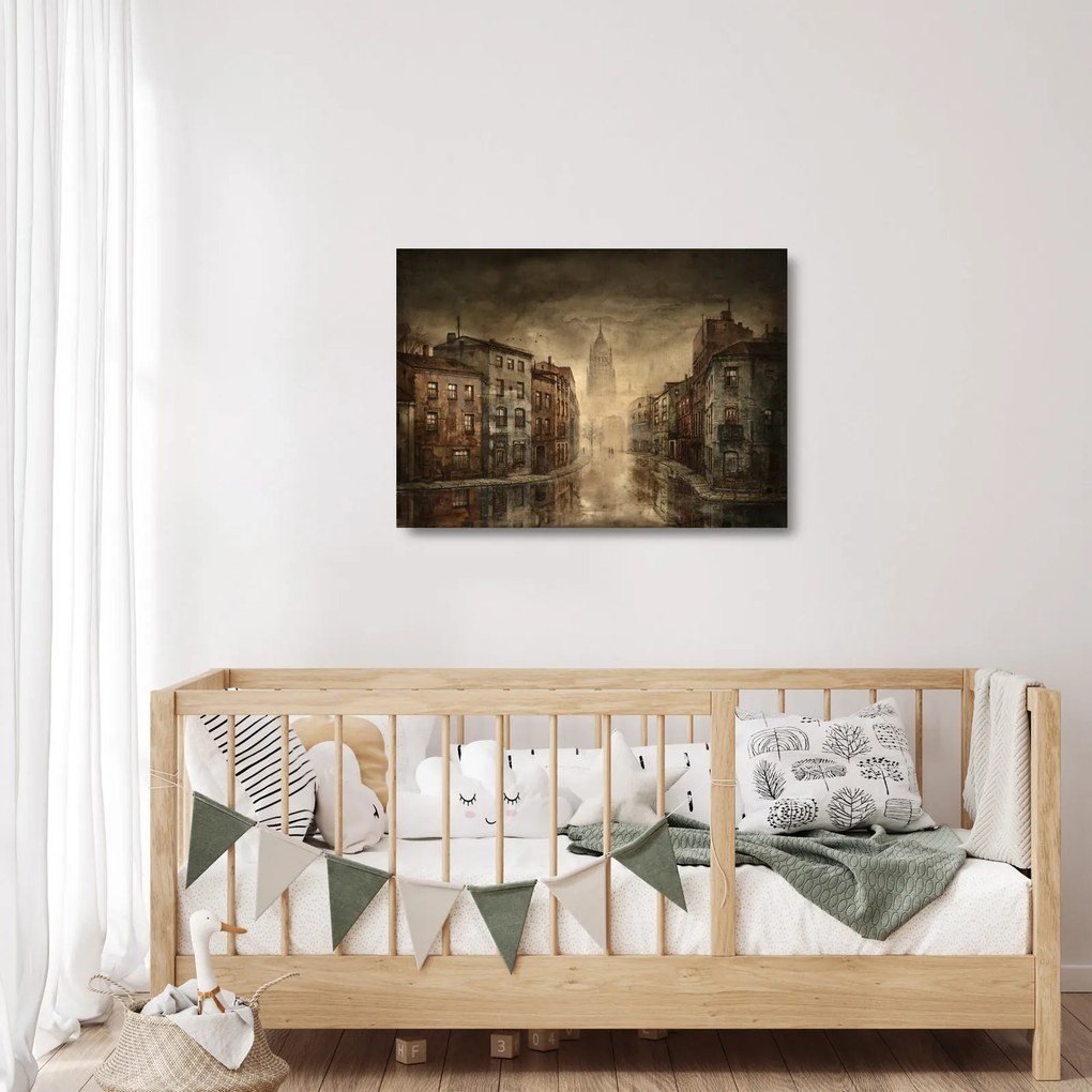 Obraz na szkle - Malowanie miasta (70x50 cm)