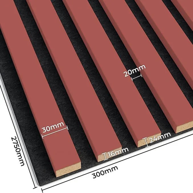 Akustyczne panele lamelowe 2 szt. koral H7-K21