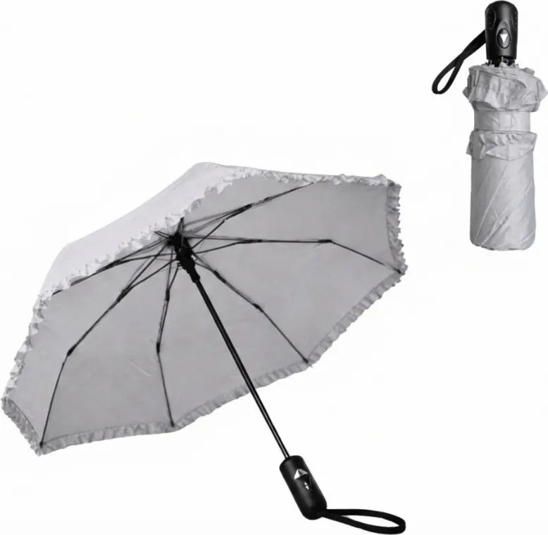 Składany parasol NORVIA ⌀ 95 cm, jasnoszary