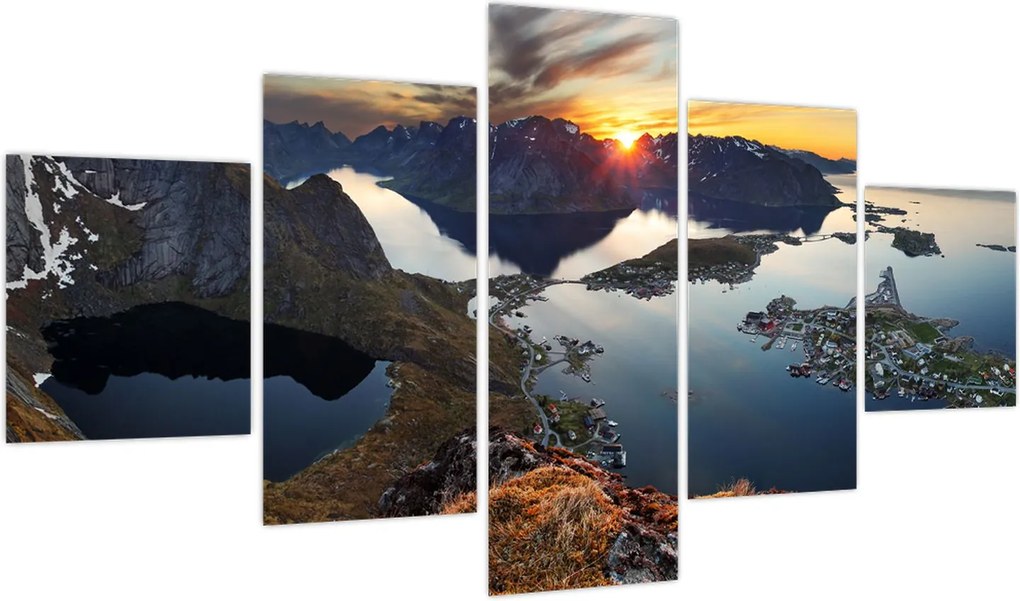 Obraz - Krajobraz górski, Norwegia (125x70 cm)