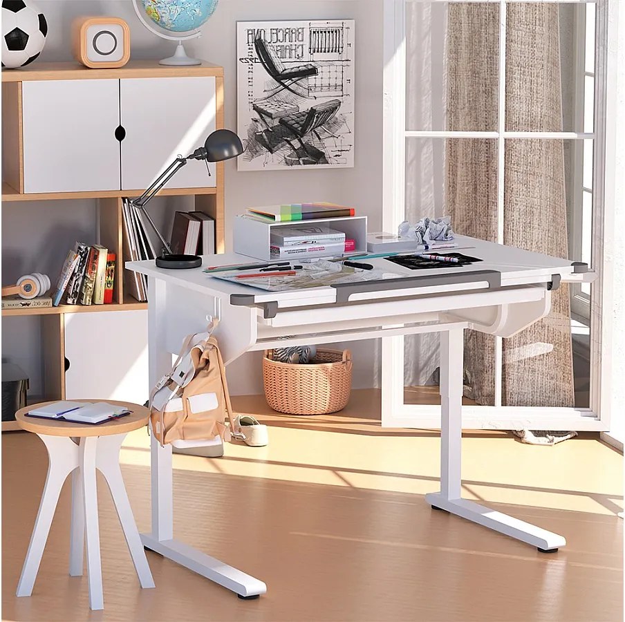 Biurko dla dzieci biały 108x68x83.5 arc