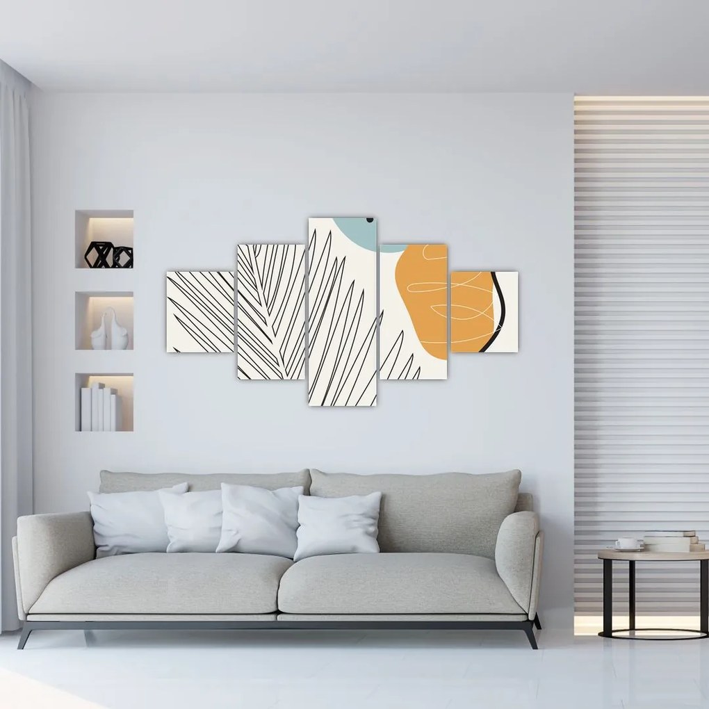 Obraz - ilustracja liścia (125x70 cm)