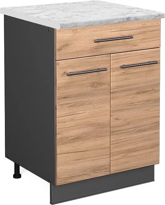 Szafka dolna do kuchni złoty dąb energetyczny 60x60x82 fame-line