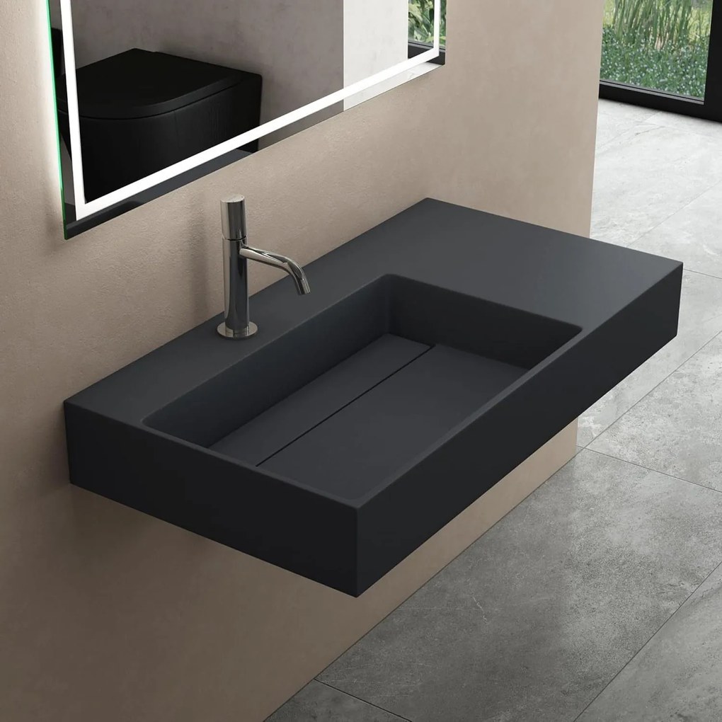 Umywalka konglomeratowa Archi 75 CM Szary mat