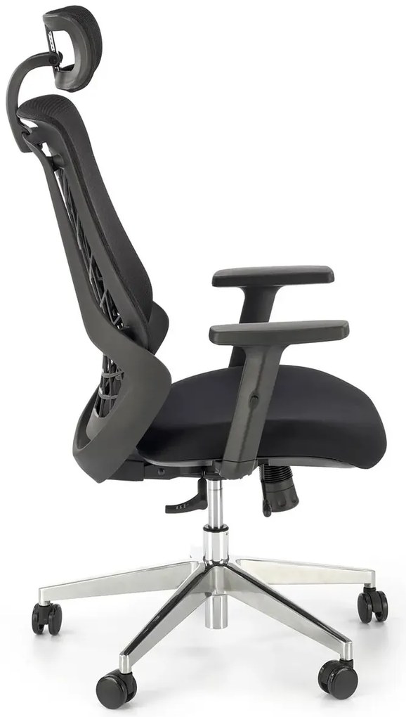 Czarny fotel ergonomiczny zgodny z rozporządzeniem MR i PS z 2023r.  - Liria