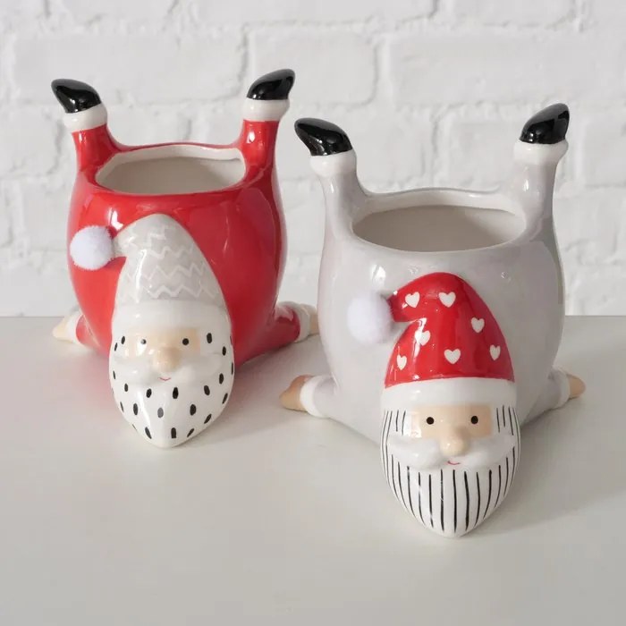 Ceramiczna osłonka na doniczkę TIMMY, wys. 10,5 cm