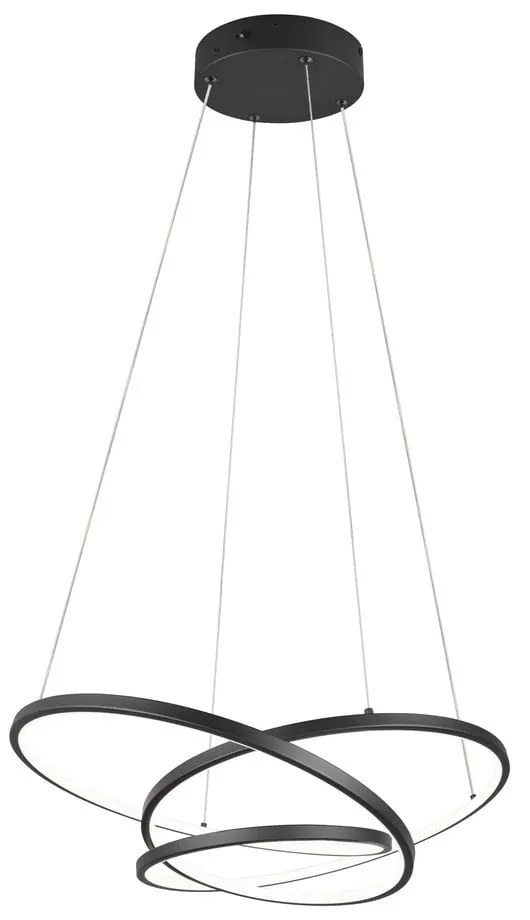 Lampa wisząca LED ze ściemniaczem w kolorze matowej czerni Darvin – Trio