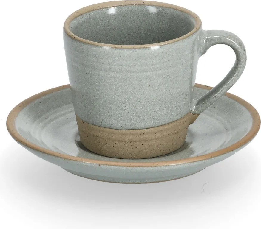 Zestaw kamionkowych filiżanek do espresso, 60 ml