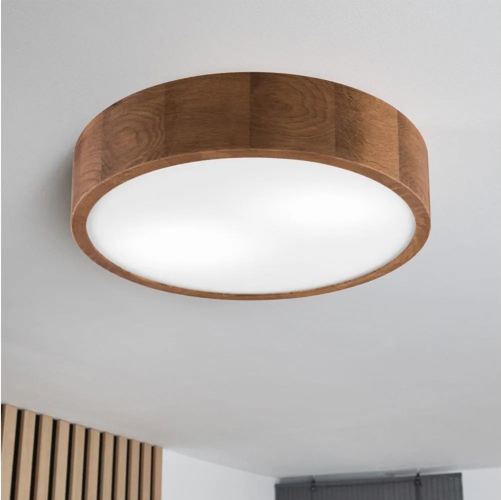 Brilagi - LED RGBW ściemnialna lampa sufitowa CARVALHO 2xE27/9W/230V Wi-Fi dąb śr. 37,5 cm