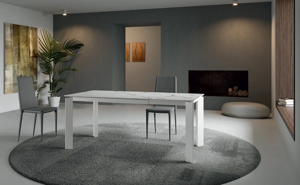 Cleo - 4-częściowy fotel z szarej ekoskóry