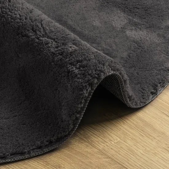 Antracytowy owalny dywan 120x170 S8-F94