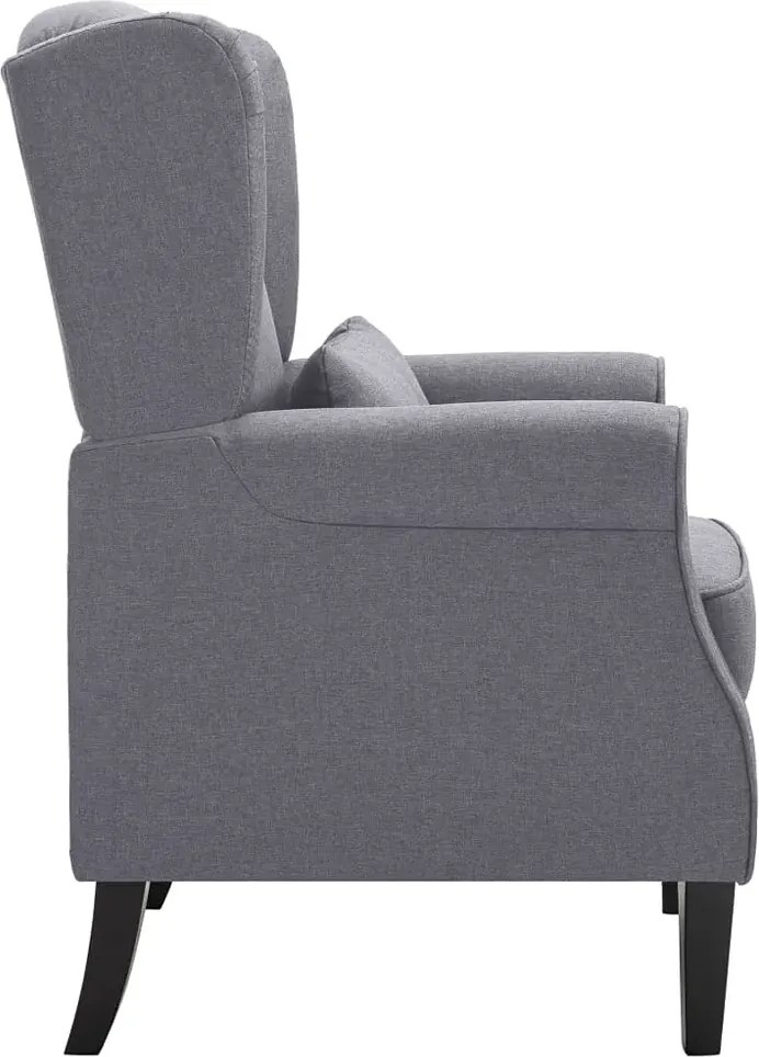 Ciemnoszary fotel uszak - Charlene