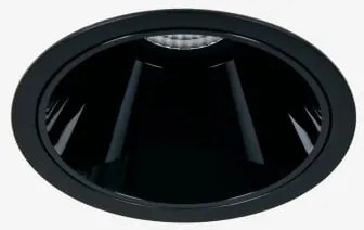 Wpuszczana Oprawa Led Z Ramką Ø8 Cm Z Aluminium, Z Funkcją Stopniowego Włączania I Wyłączania Luisiana Czarna & Biała 3000k & 38º & 11 W - Sklum