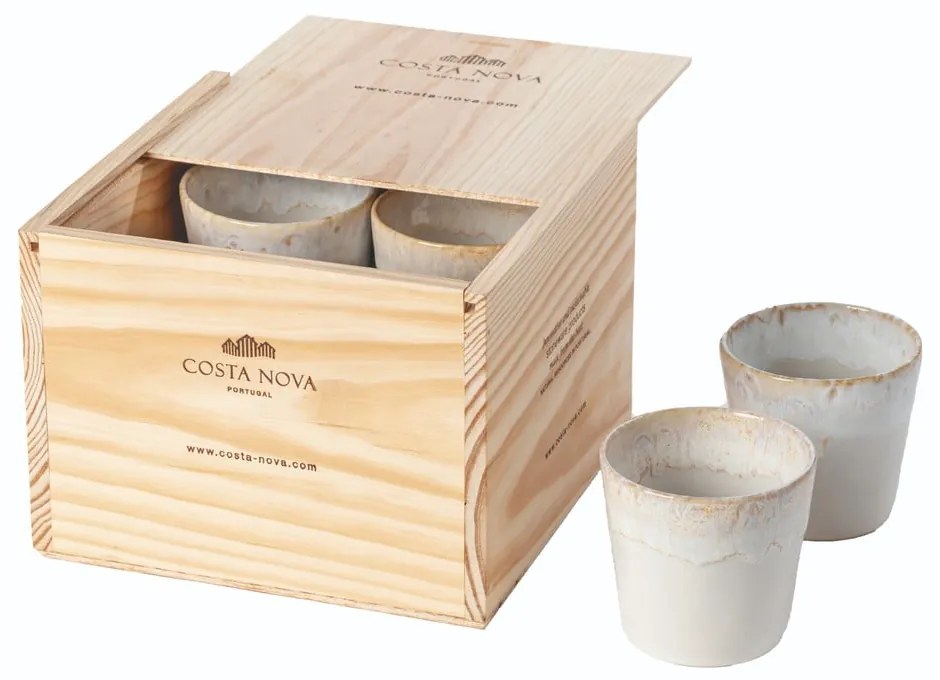 Białe kamionkowe filiżanki zestaw 8 szt. na espresso 210 ml Grespresso – Costa Nova