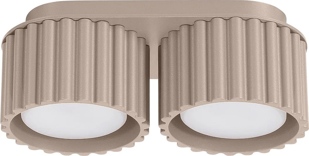 Lampa Sufitowa Minimalistyczny Aura, Aluminium - 2 Źródło - L.21 X H.12 Cm - Taupe