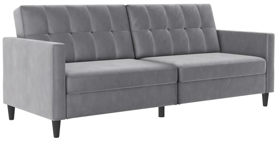 Jasnoszara aksamitna sofa 203 cm Hartford – Støraa