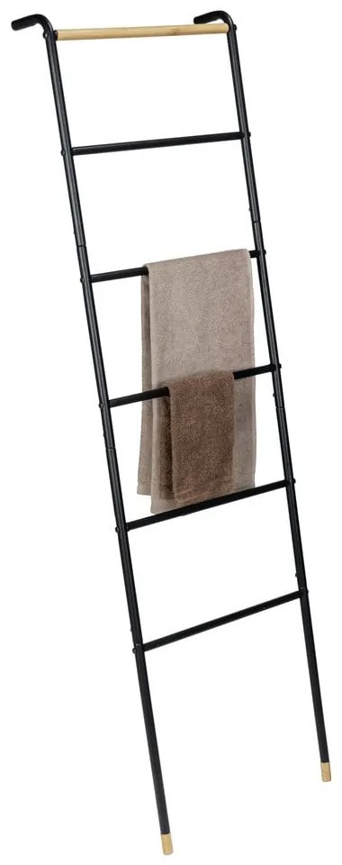 Czarna metalowa drabina dekoracyjna Loft – Wenko