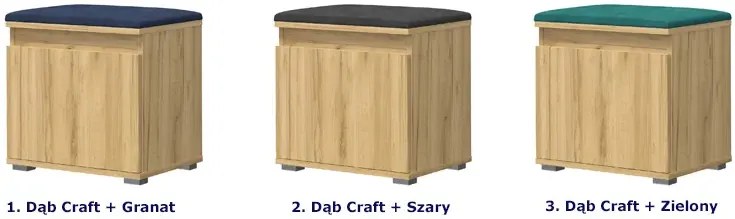 Minimalistyczna szafka na buty dąb craft + granat - Venix 4X
