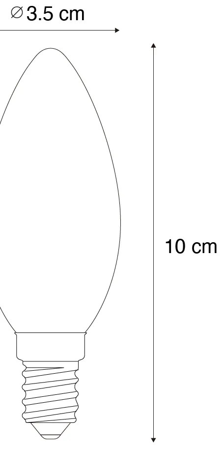 Zestaw 5 ściemnialnych żarówek LED E14 B35 Smoke 4W 300 lm 2200K
