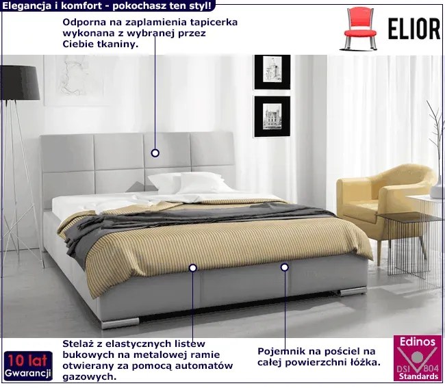 Łóżko tapicerowane Privex 3X 140x200 - 44 kolory