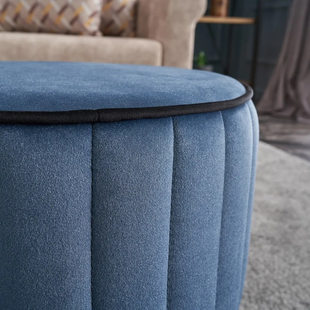 Stołek Rose Pouf Niebieski