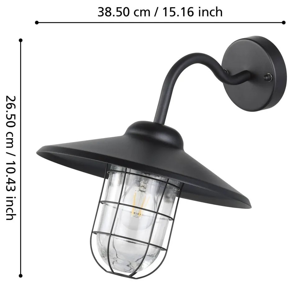 Zewnętrzna lampa ścienna (wysokość 25 cm) MELGOA – EGLO