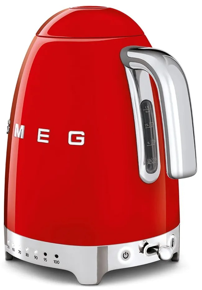 Czerwony czajnik elektryczny ze stali nierdzewnej 1,7 l Retro Style – SMEG