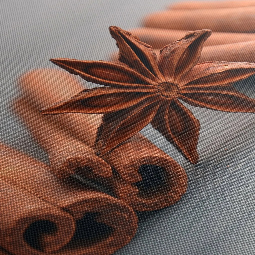 Obraz cynamonu (z zegarem) (90x30 cm)