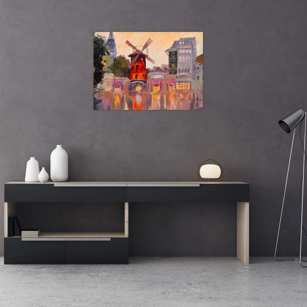 Obraz na szkle - Moulin Rouge, Paryż, Francja (70x50 cm)