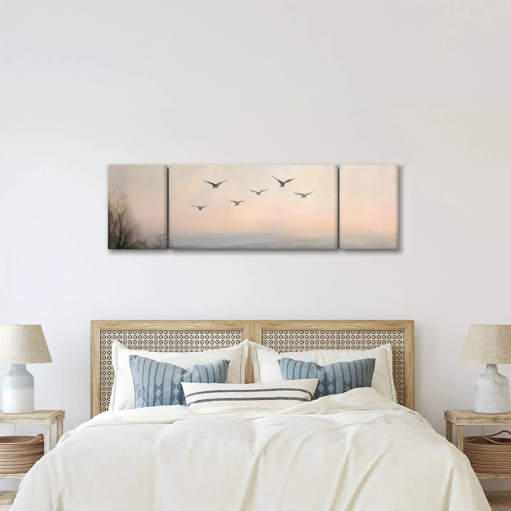 Obraz - Stado ptaków (170x50 cm)