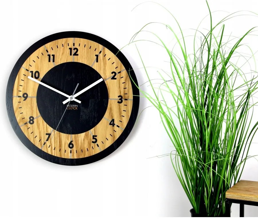 Zegar na ścianę nowoczesny efektowny okrągły cichy do kuchni salonu pokoju