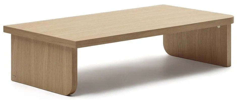 Stolik w dekorze dębu w naturalnym kolorze 75x140 cm Oaq – Kave Home