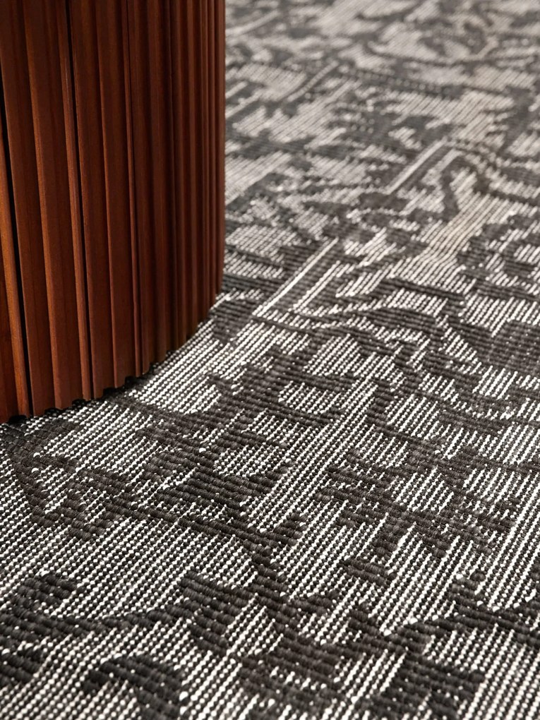 Dywan zewnętrzny dwustronny Duet czarno-kremowy 160 cm x 230 cm