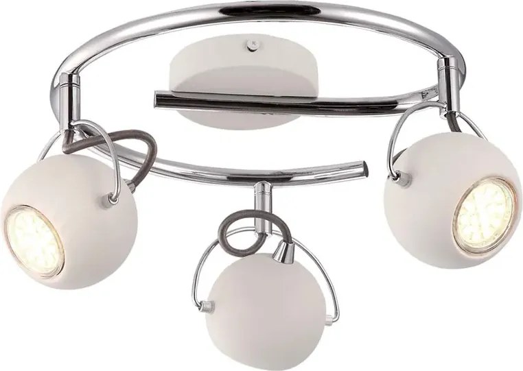 Biała lampa reflektorowa na okrągłym ramieniu - 3X S983 W8-F95