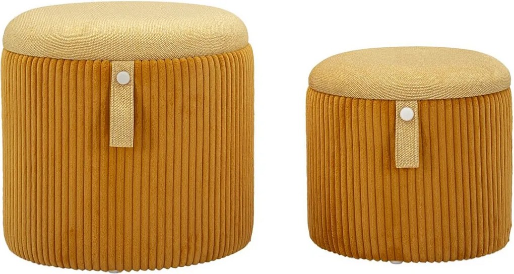 Pufa VKH718, Żółty, 38x38x38 cm, Kendra Home