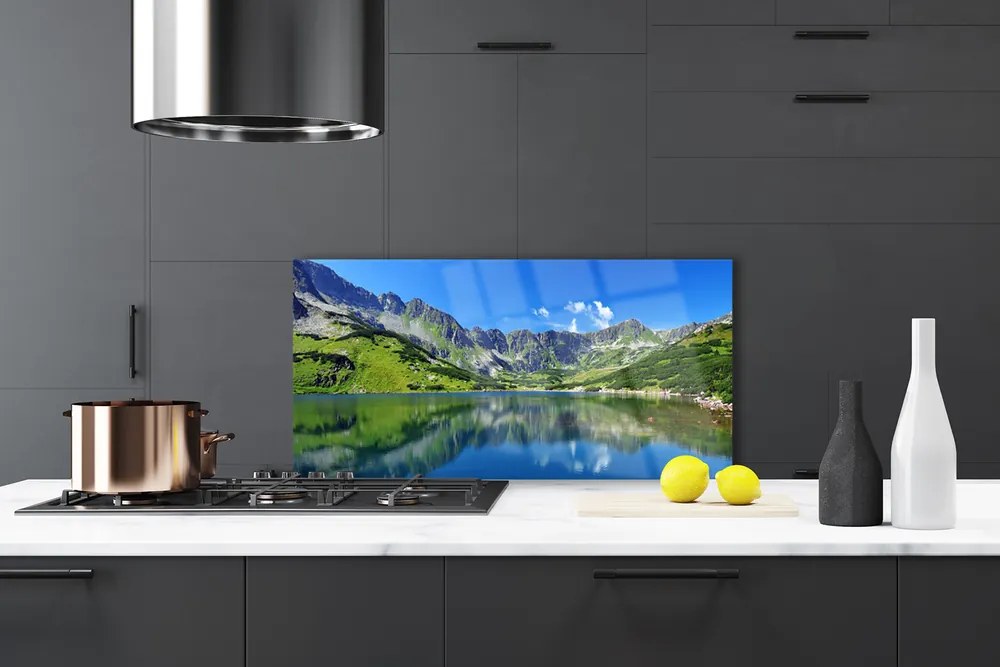 Panel Szklany Spokój Górskiego Jeziora