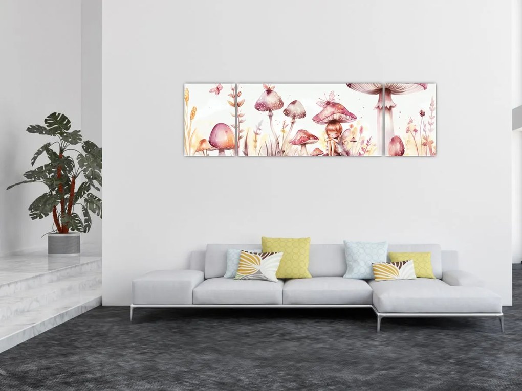 Obraz - Różowa wróżka (170x50 cm)