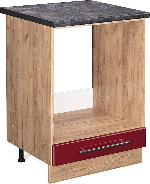 Szafka kuchenna bordowa czerwień wysoki połysk 60x60x82 fame-line