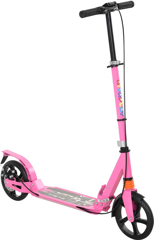AIYAPLAY Hulajnoga dziecięca z regulowanymi uchwytami, składana, dla dzieci 6-12 lat 94 x 36 x 88-103 cm Różowy