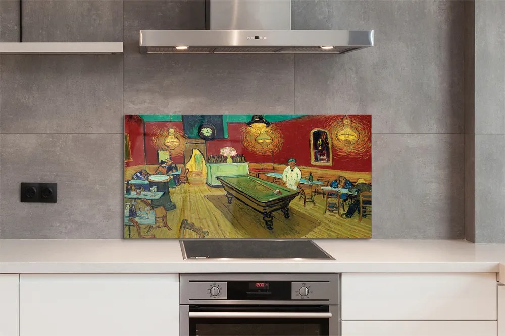 Szklany Panel Nocna Kawiarnia - Van Gogh