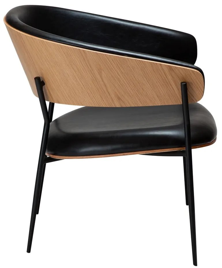 Czarny fotel z imitacji skóry Crib – DAN-FORM Denmark