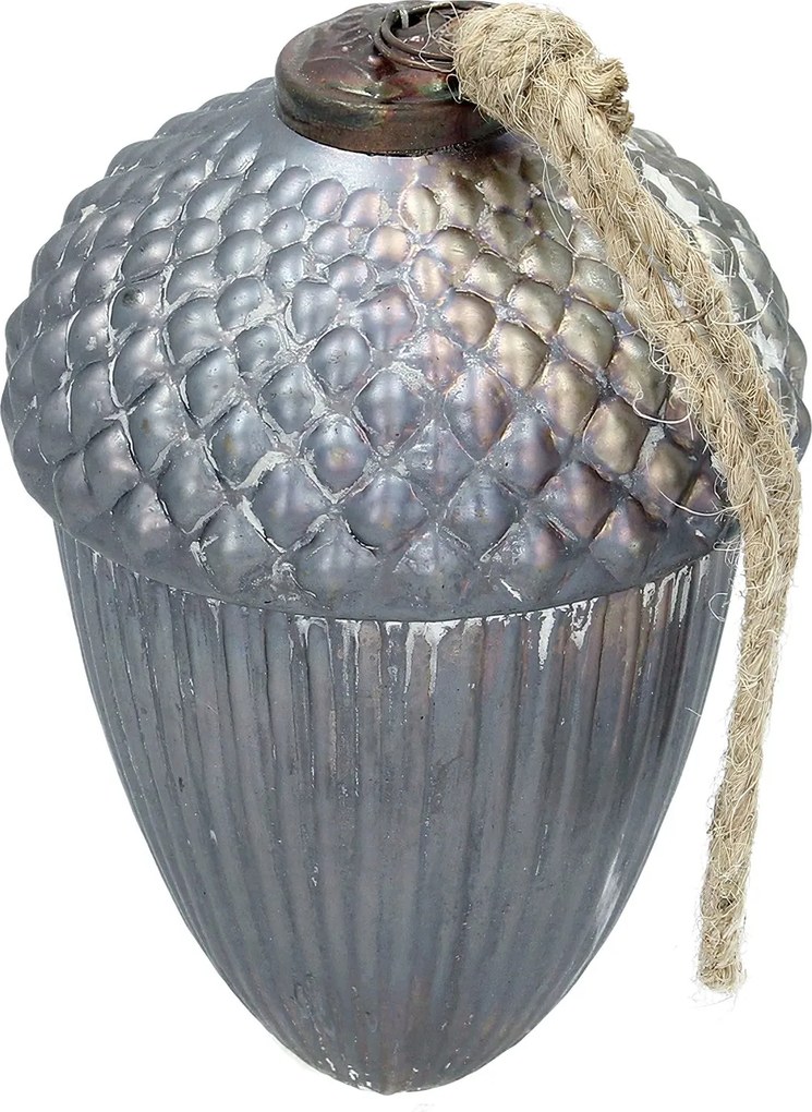 Bombka Vintage Frost 14 cm grey