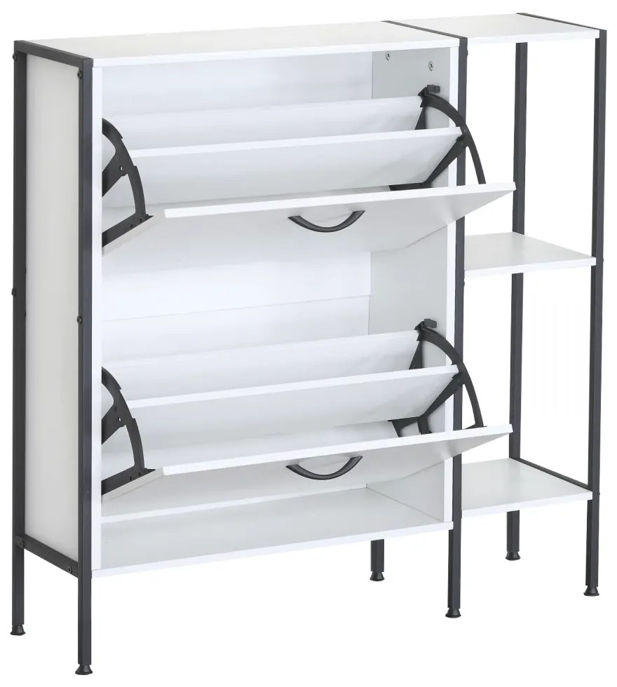 Szafka na buty SOVIO, 2 półki, biały