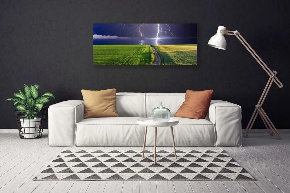Obraz na płótnie Potęga Burzy nad Polami