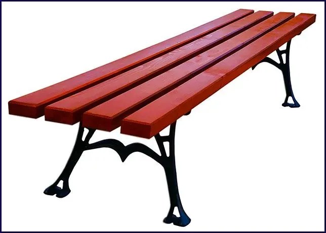 Ławka parkowa bez oparcia 150cm T6-M69